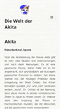 Mobile Screenshot of akita-world.de
